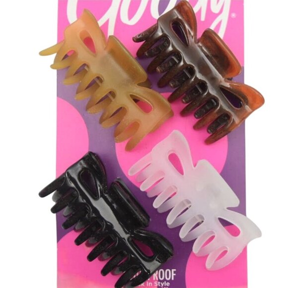 Goody 4 Count Medium Claw Clips For All Hair Types - Picture 2 of 4